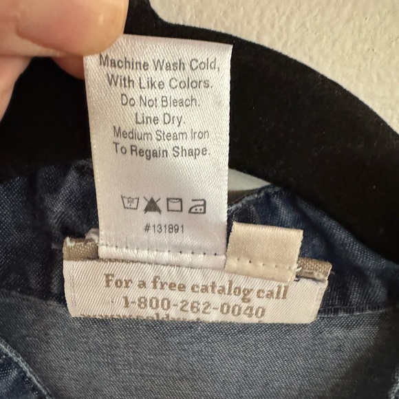 Coldwater Creek women’s M shirt lagenlook minimalist classic romantic prairie - Picture 3 of 9